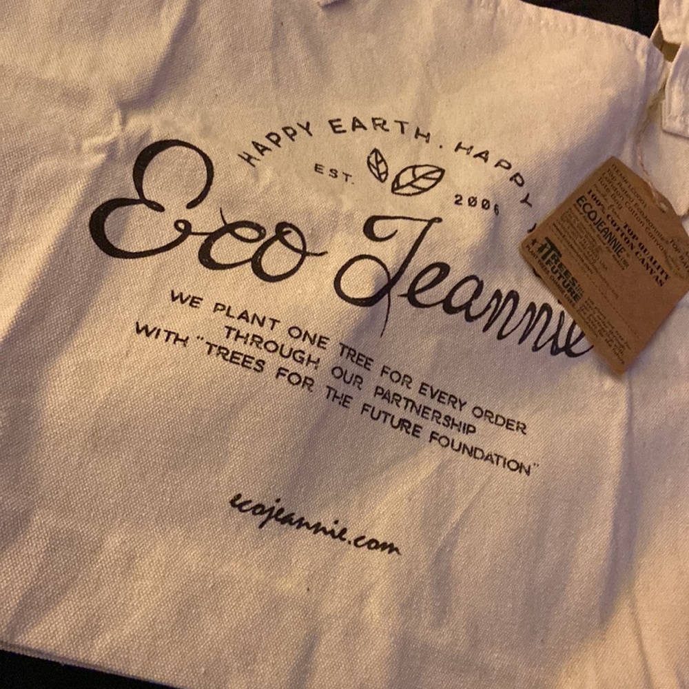 Eco Jeannie bag canvas with inside pocket top quality they plant a tree with pro